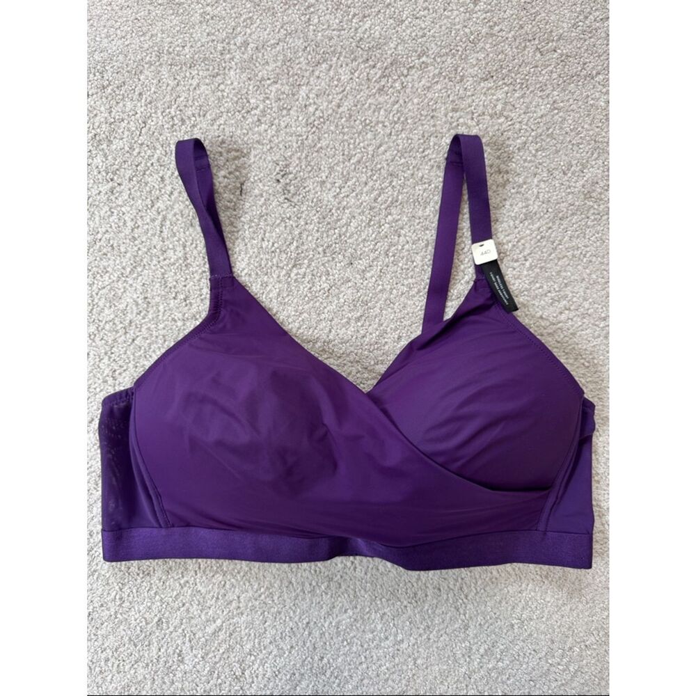 Deesse NWT Wireless T-Shirt Bra Purple Sz44D